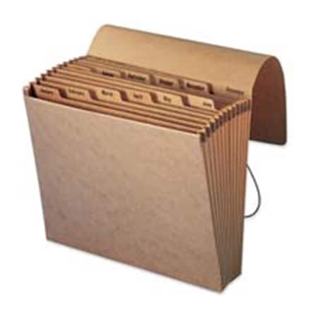 Pen2Paper Expanding Files w-Flap- 12in.x10in.- Letter- Jan-Dec- Kraft PE3186681